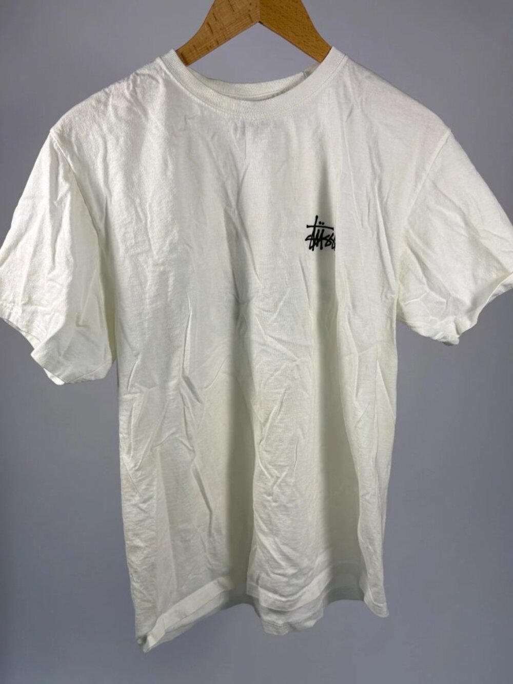 Stussy Mens Short Sleeve Basic T Shirt White Size M